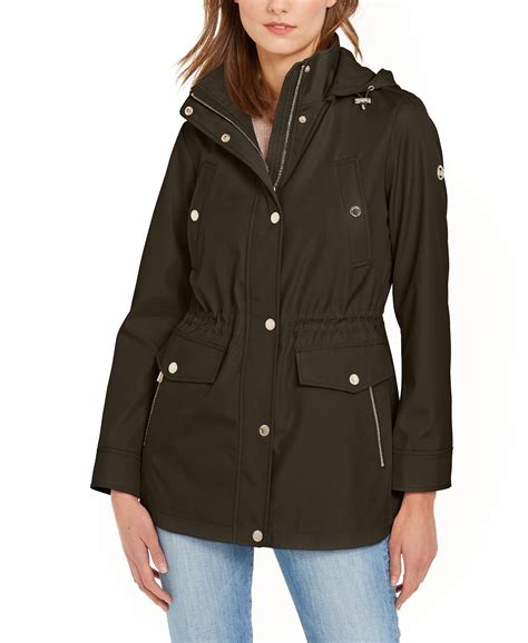 michael kors long jackets|michael kors anorak jacket women.